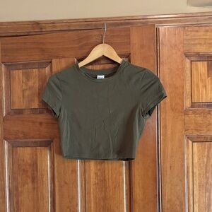 TNA Forest Green Crop Top